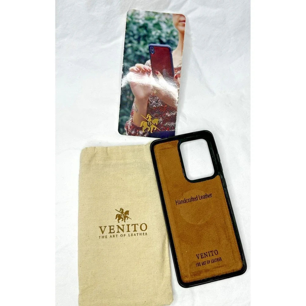 Venito Handcrafted Leather Phone Case Samsung Galaxy Brown Italy
